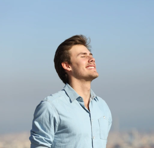 Happy Man treated by Anxiety Therapy in Woburn, Massachusetts